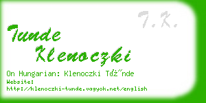 tunde klenoczki business card